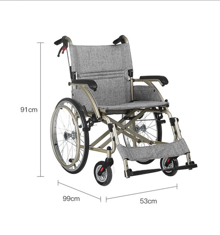 新款鋁合金大輪手動輪椅-