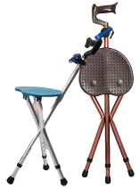 Walking stick with seat-